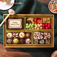 Assortment of dessert board on table