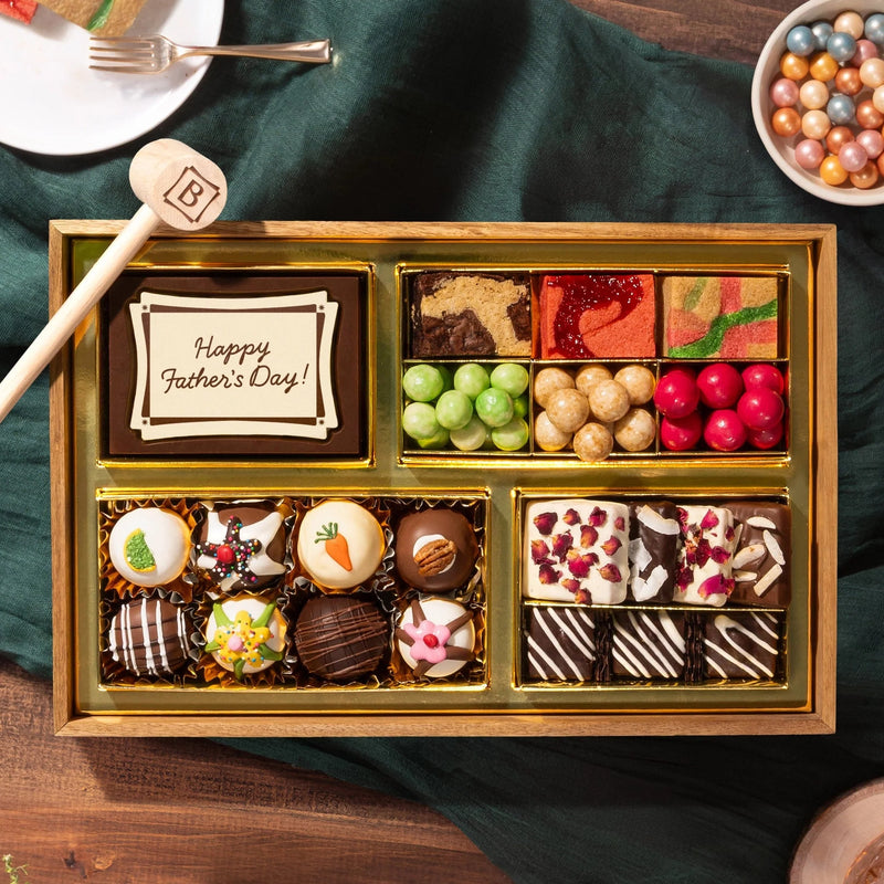 Assortment of dessert board on table