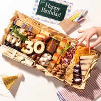 Birthday cheese board featuring 